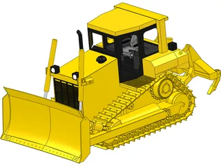 Caterpillar D6R Bulldozer 3D Model