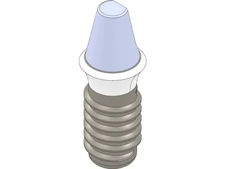 Dental Implant with Abutement 3D Model