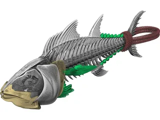 Tuna Fish Skeleton 3D Model