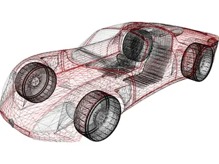 Alfa Romeo 33 Stradale 3D Model