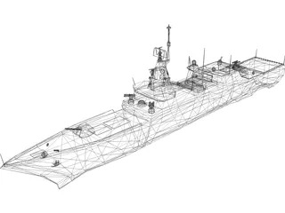 Steregushchiy Battle Ship 3D Model