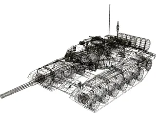 T-90A Tank 3D Model