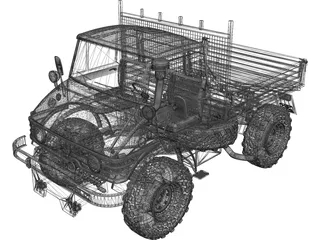 Mercedes-Benz Unimog 406 (1967) 3D Model