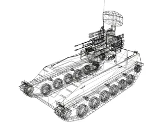 PGZ-95 AA Iron Dove Modern Chinese 3D Model