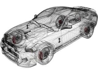 Ford Mustang Shelby GT500 3D Model