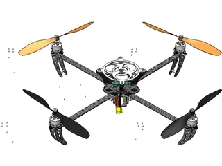 Talon Quad RC Heli Drone 3D Model