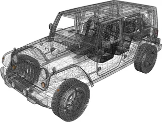 Jeep Wrangler Unlimited 3D Model