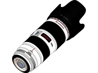 Canon EF 70-200mm f/2.8 L IS USM Lens 3D Model