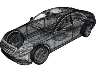 Mercedes-Benz S-Class S350 Bluetec (2014) 3D Model