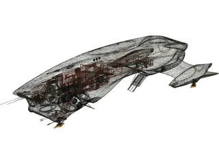 Titan Class II Cargo Ship 3D Model