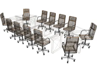 Conference Table 3D Model