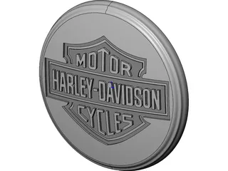 Harley Davidson Logo 3D Model