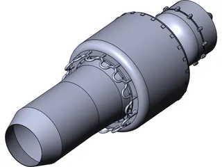 Jet Turbine for Light Aircraft 3D Model