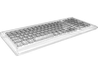 Computer Keyboard 3D Model