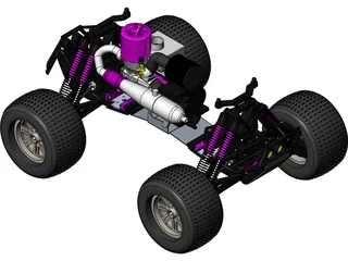 HPI RC Monster Truck Car 3D Model