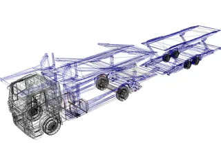 Iveco Stralis Car Carrier 3D Model