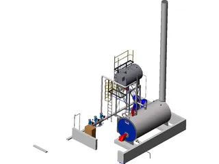 Boiler House Layout 3D Model