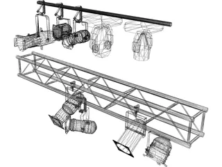 Stage Lights 3D Model