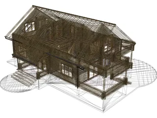 Wooden House 3D Model