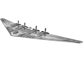 XB-113 Flying Wing 3D Model