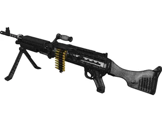 M240 Machinegun 3D Model