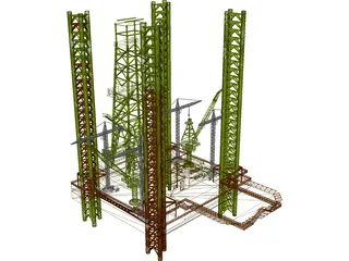 Oil Rig Offshore 3D Model