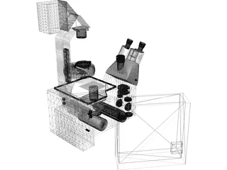 Leica Fluorescence Microscope 3D Model