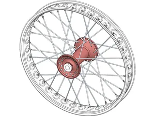 BMX Spoked Wheel 3D Model