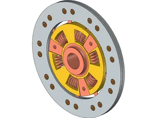 Mechanical Clutch Friction Plate 3D Model