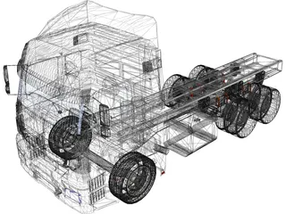 Mercedes-Benz Axor 6X4 Cab 3D Model