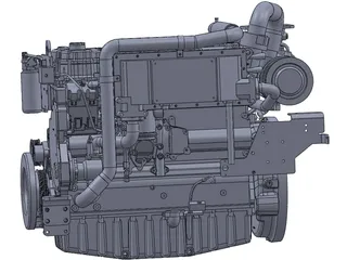 Caterpillar C9 Engine 3D Model