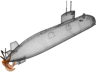 Victoria Class UK Submarine 3D Model