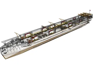 USS Langley (CV-1) 3D Model