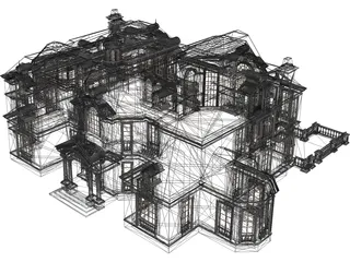 Neo-Classical Mansion 3D Model