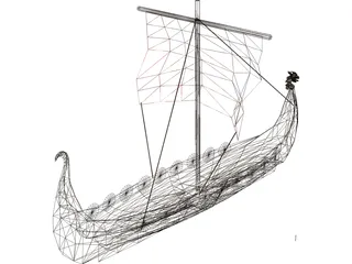 Viking Boat 3D Model