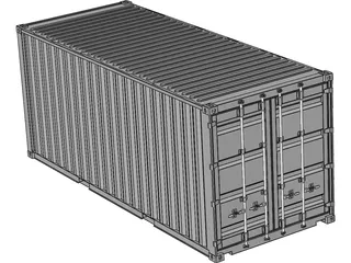 Shipping Container ISO 20ft  3D Model