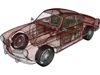 Volkswagen Karmann Ghia (1974) 3D Model