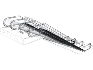 Double Escalator 3D Model