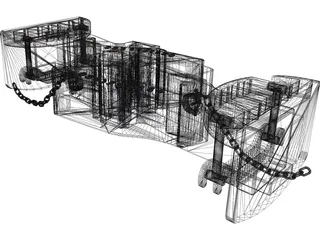 SA-3 Train Coupling 3D Model