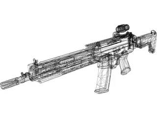 AK-5C Gun 3D Model