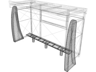 Bus Stop 3D Model