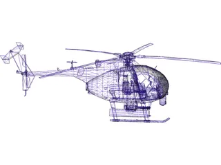 AH-60 Little Bird 3D Model