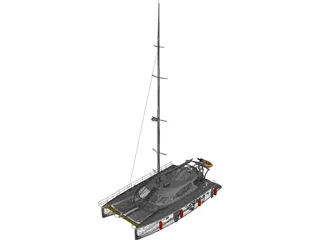 Cruising Catamaran 3D Model
