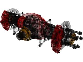 Top Fuel Nodular Differential 3D Model