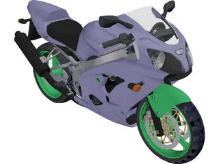 Kawasaki ZX9R 3D Model