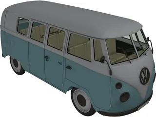 Volkswagen Combi (1971) 3D Model