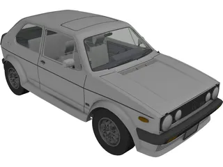 Volkswagen Golf I GTi (1984) 3D Model