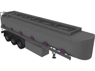 Trailer Tank 3D Model