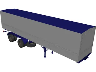 Renault Magnum Semi Trailer 3D Model