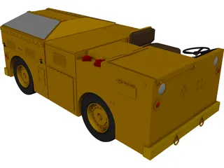 US Navy NAS Deck Service Tractor 3D Model